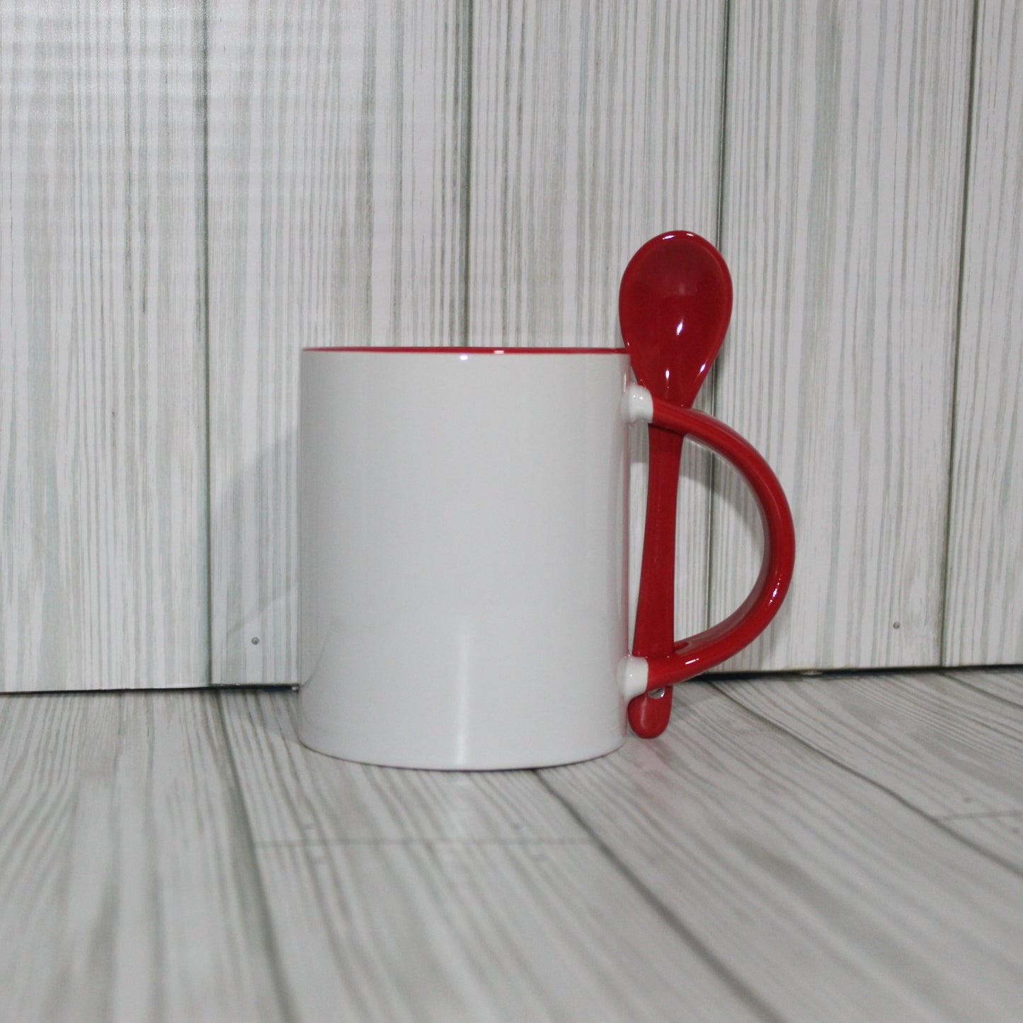 Customizable coffee cup with spoon