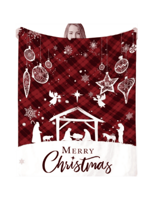 Nativity scene blanket